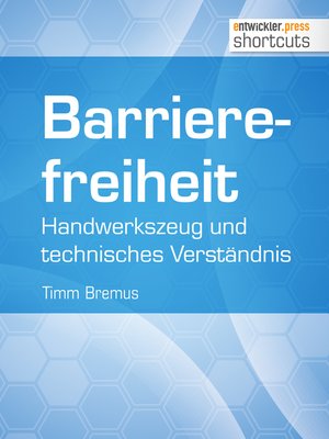 cover image of Barrierefreiheit--Handwerkszeug und technisches Verständnis